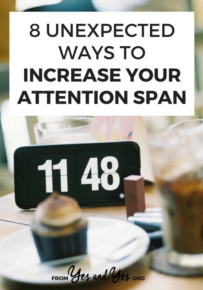 Want to increase your attention span? Don't we all? These focus tips will help you get more done and stay on task! >> yesandyes.org
