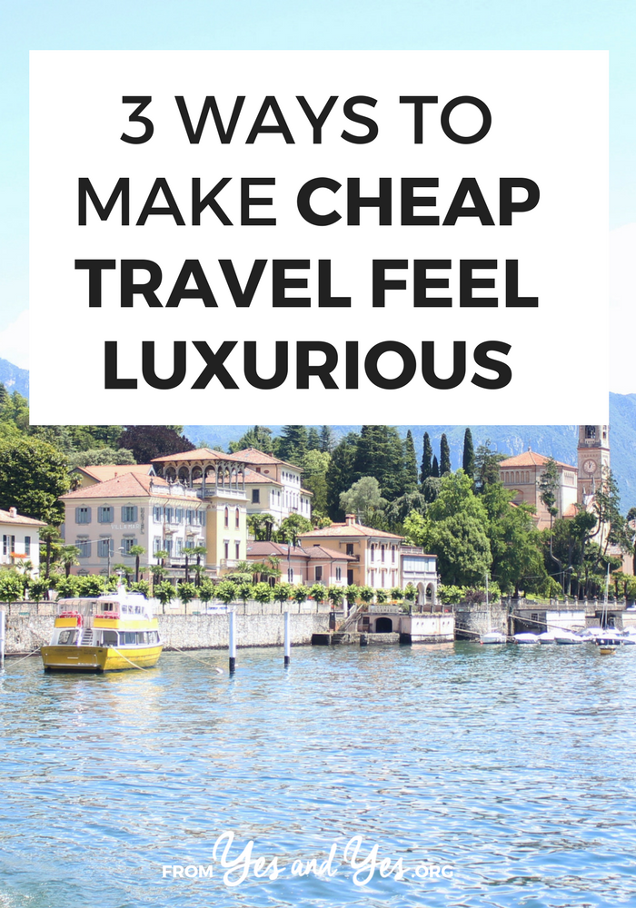 Cheap travel doesn't have to be awful! There are ways to make cheap travel feel luxurious with just a few things to bring or do to make cheap travel better. Like, uh, the entire 'travel sized' section of Sephora.com. Click through for more ideas! #cheaptravel #budgettravel #traveltips