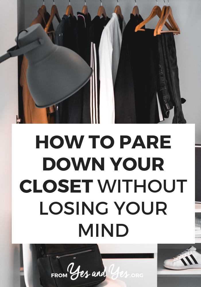 Want to pare down your closet but not sure where to start? Are you painfully aware that you don't wear 70% of what you own?  Click through for one stylist's tips for decluttering your closet!