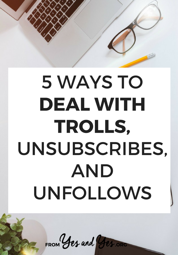 How do you deal with trolls? How do you cope with the inevitable unfollows and unsubscribes that come with working online? I've been online for 9 years and these are my best troll-defeating tricks!