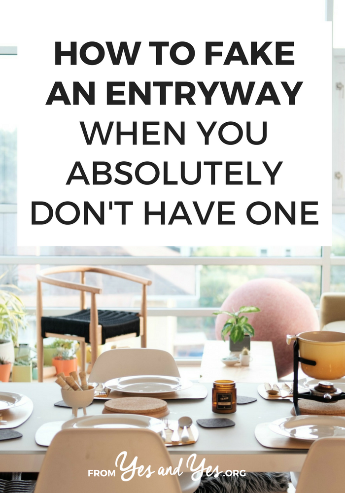 Want to fake an entryway? Make a small space look a little special? Click through for clever ways to make your space more inviting and create an entryway where one doesn't exist!