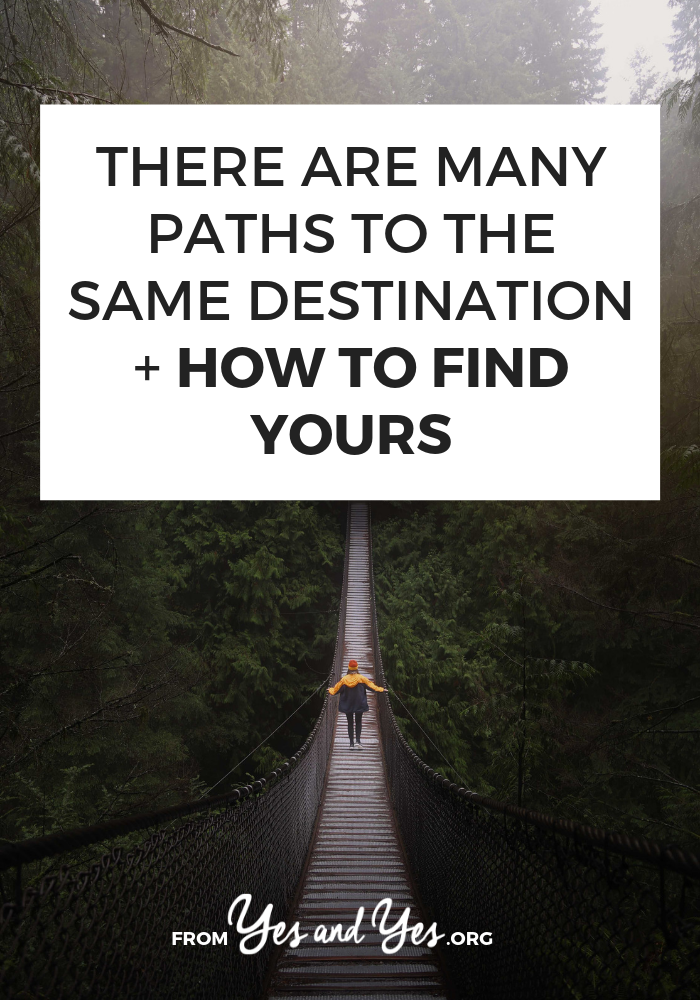 Trying to find your path? If you're looking for goal-setting tips or motivation, it's good to remember that there are lots of different ways to get where you're going. Click through for tips on finding YOUR path. #selfhelp #selfdevelopment #motivation #goals