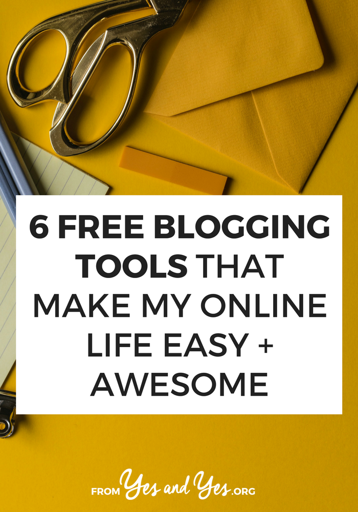 These free blogging tools save me 3-4 hours each week! Click through and find out how I automate social media, find gorgeous Creative Commons photos, and manage projects - for $0! // yesandyes.org