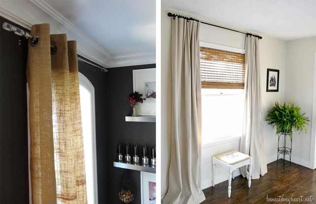 How To DIY Cheap, Classy Looking Window Treatments // yesandyes.org