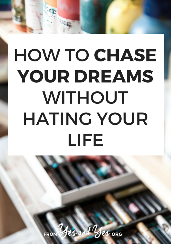 Can you chase your dreams while still having a social life? Can you chase our dreams without going broke? Do you really need to drop $$ on a new computer or camera? Click through for 12 tips from people who have made it happen // yesandyes.org