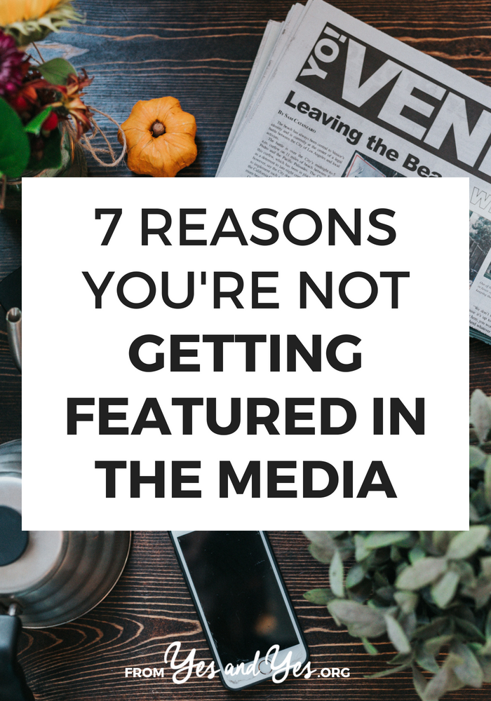 Are you trying to get featured in the media? But the newspapers and tv shows are ignoring your emails? Stop doing these 7 things! // sarahvonbargen.com