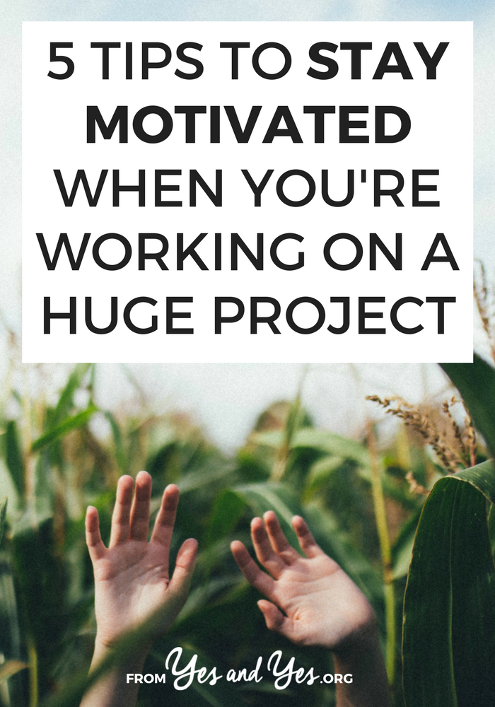 Trying to stay motivated while working on a huge, months-long project? One woman shares how she stayed focused and productive while writing an 80,000-word book in 8 months! >> yesandyes.org