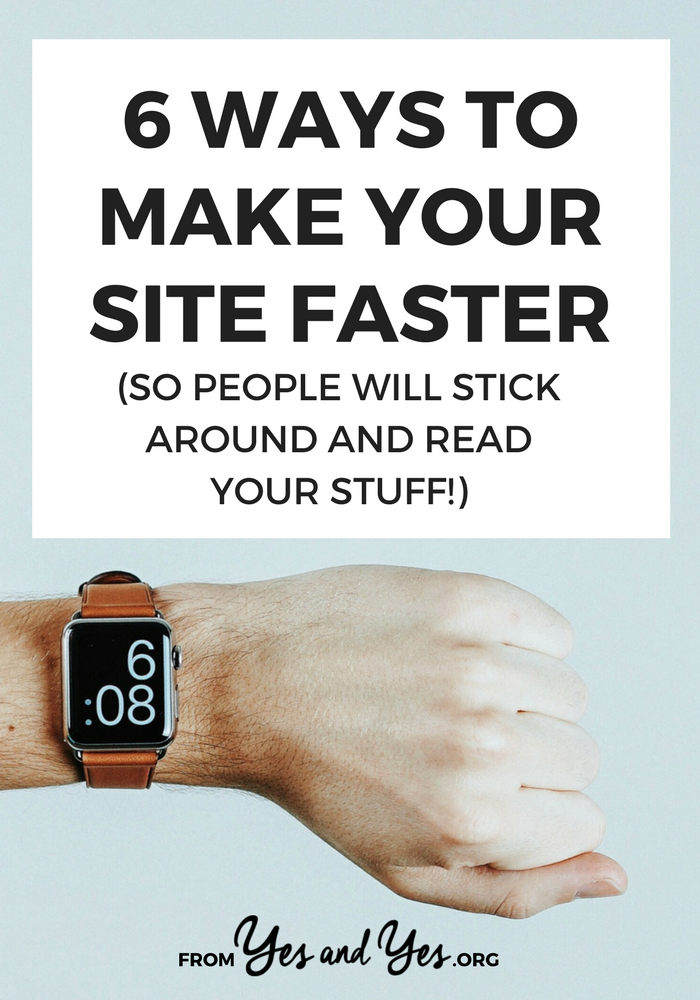 Why should you try to make your site faster? Well, for one thing people only wait TWO SECONDS for a site to load before they click away! Click through for 6 tips on what to delete, what to back up, and which plugin to install! >> yesandyes.org