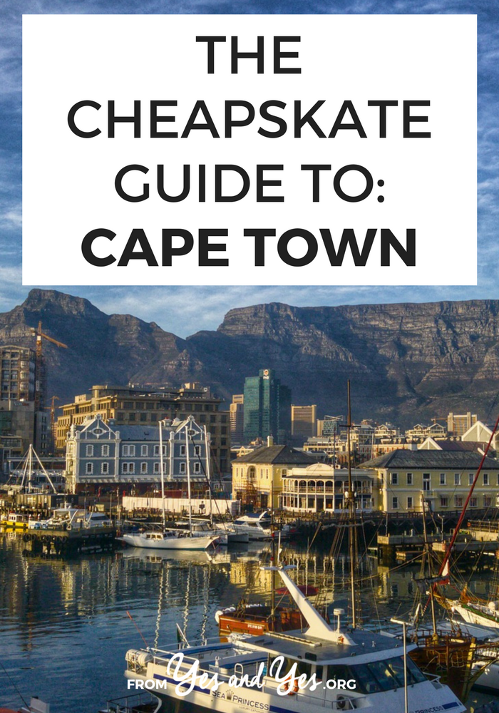 Cape Town is gorgeous and so, so affordable if you're on the dollar or pound! South African Sarah tells us about boutique hotels for $15 a night, $7 three course meals, and $2 per winery wine-tastings! Not to mention the beaches and penguins! Click through for all sorts of helpful, interesting travel suggestions! – yesandyes.org