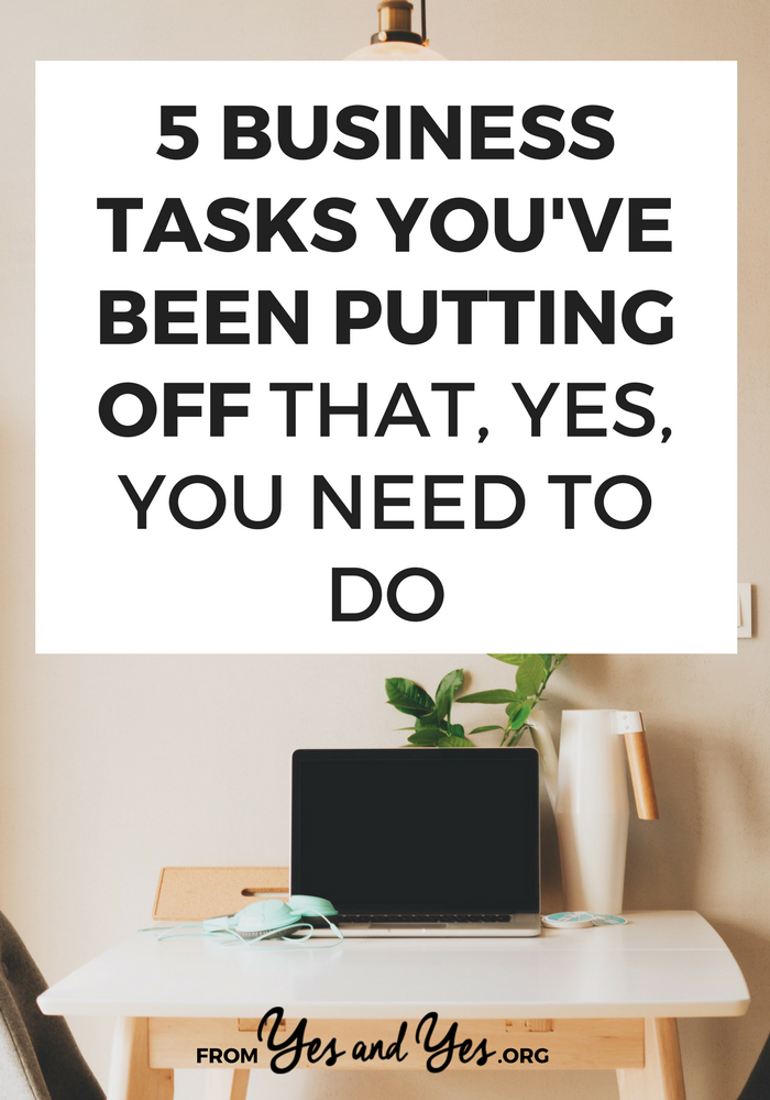 These business tasks aren't super fun, but they're really important! Click through for social media tips, blog post ideas, and advice on improving your SEO. 