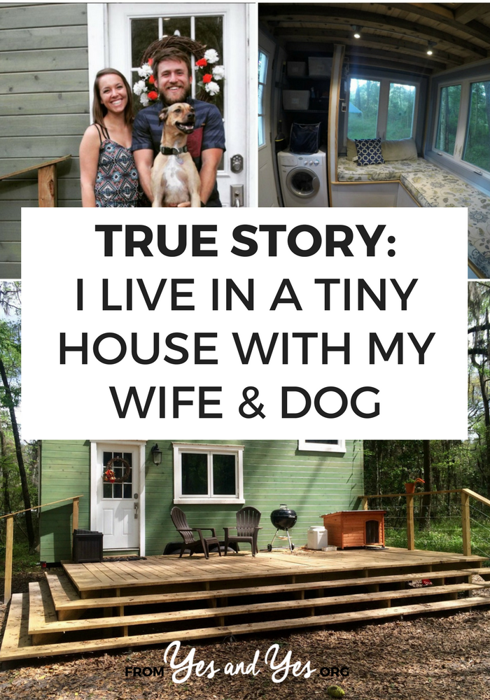 Can a couple live in a Tiny House and still like each other? This couple is! Click through for their tips on minimalism, small space living, and how to live in a Tiny House with a dog!