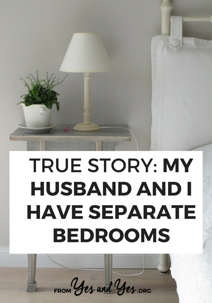 Are you married with separate bedrooms? Do you WISH you had separate bedrooms? Click through for one woman's story and tips for how to get your own damn room!