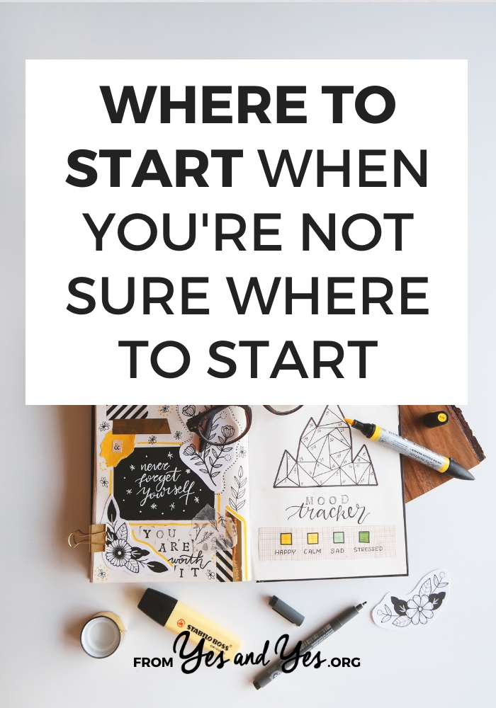Not sure where to start? Looking for productivity tips, motivation advice, or self-development tips? Tap through for tips on where to start no matter what project or goal you're undertaking. #habits #goalsetting #motivation #productivity